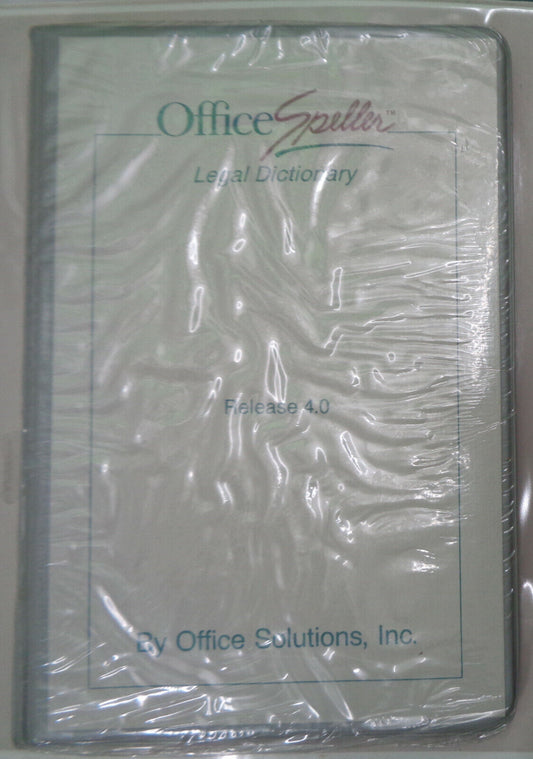 OfficeSpeller Legal Dictionary by Office Solutions 1985 Rel 4.0 for IBM - SEALED