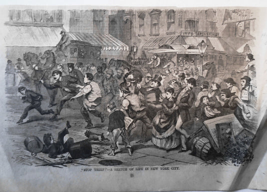Stop Thief! a Sketch Of Life In New York City - Harper's Weekly October 31, 1868