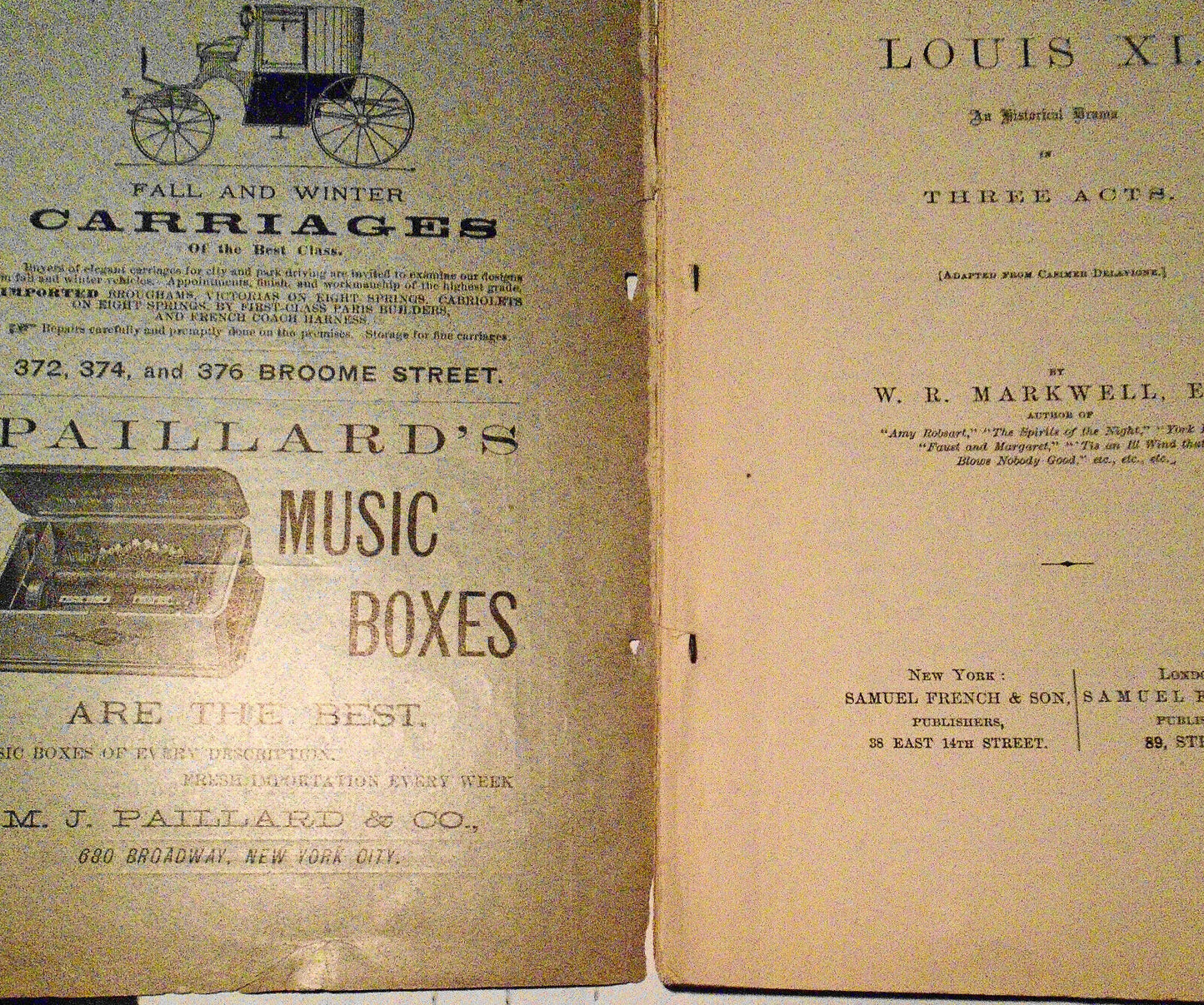 Louis XI : an historical drama in three acts. [1876]