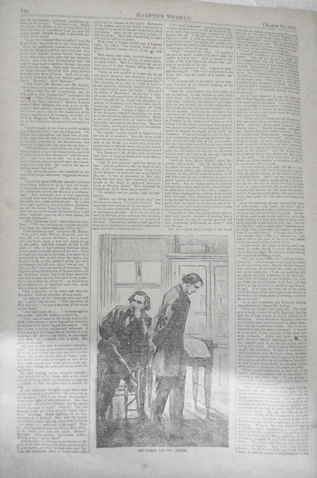 Harper's Weekly March 10, 1866 -  Fireworks for Washington's birthday; Oil fires