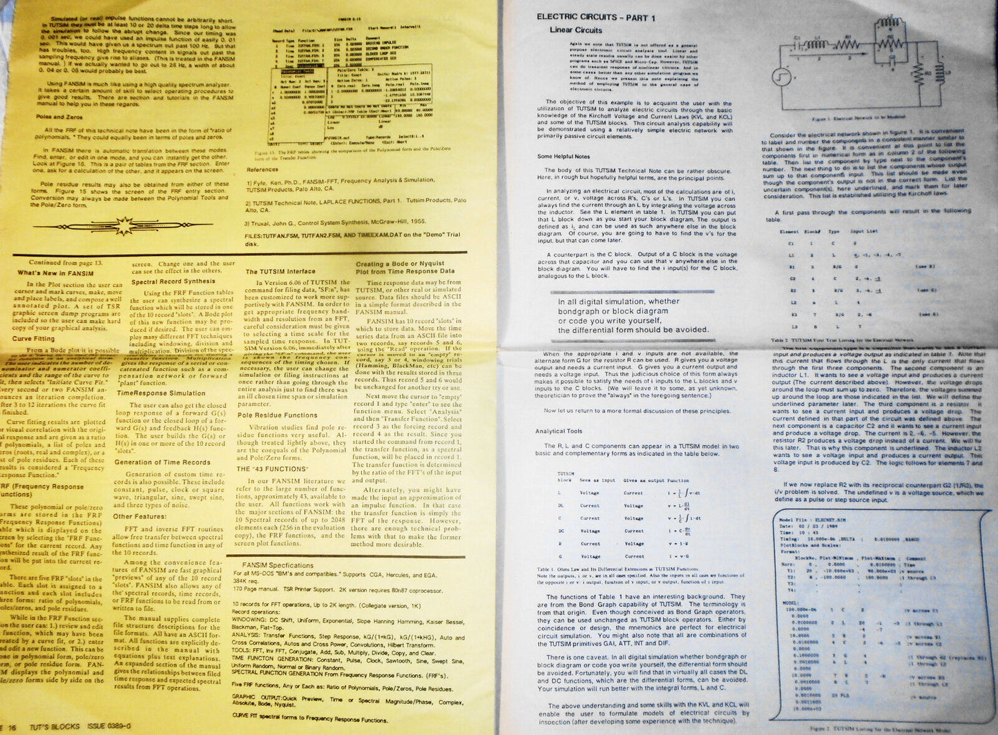 Tut's Blocks, July 1990 - TUTSIM - 1st commercial simulation software for IBM PC