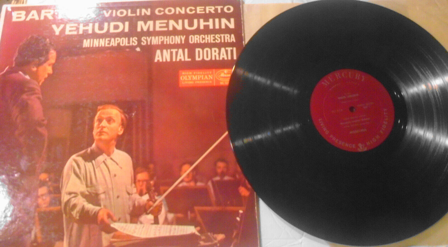 Yehudi Menuhin - 2 LP Lot: Bartok, Brahms Violin Concertos - Furtwangler, Dorati