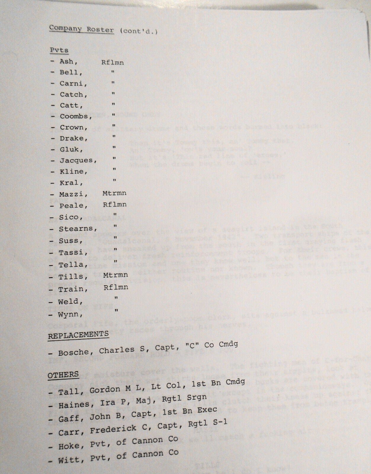 Terrence Malick - the Thin Red Line Screenplay - First Draft 1989. Very Rare