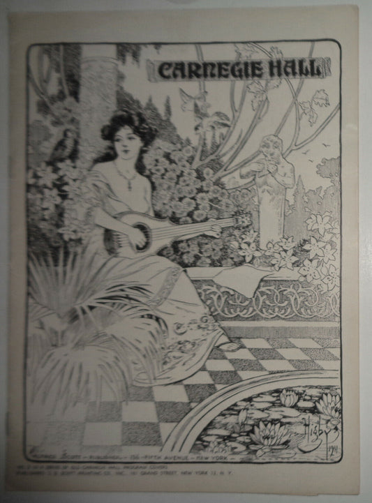 NY PHILHARMONIC - CARNEGIE HALL PROGRAM - APRIL 7-10, 1960 LEONARD BERNSTEIN