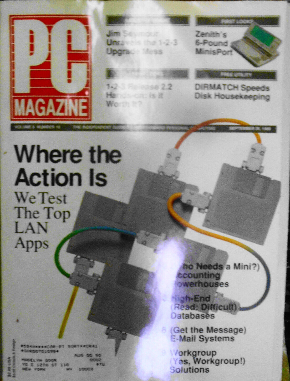 PC Magazine - 6 issues lot, 1989 - Laptops, Presentation Graphics, LANs, 386s
