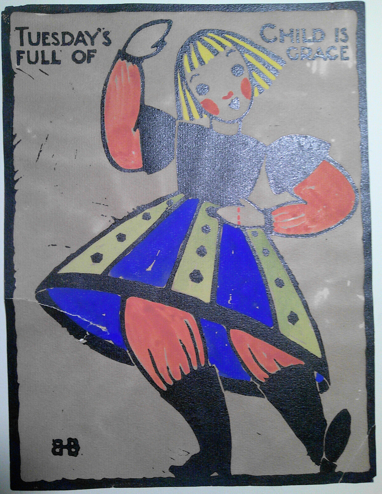 Tuesday's Child is Full of Grace - original vintage color print [1930s]