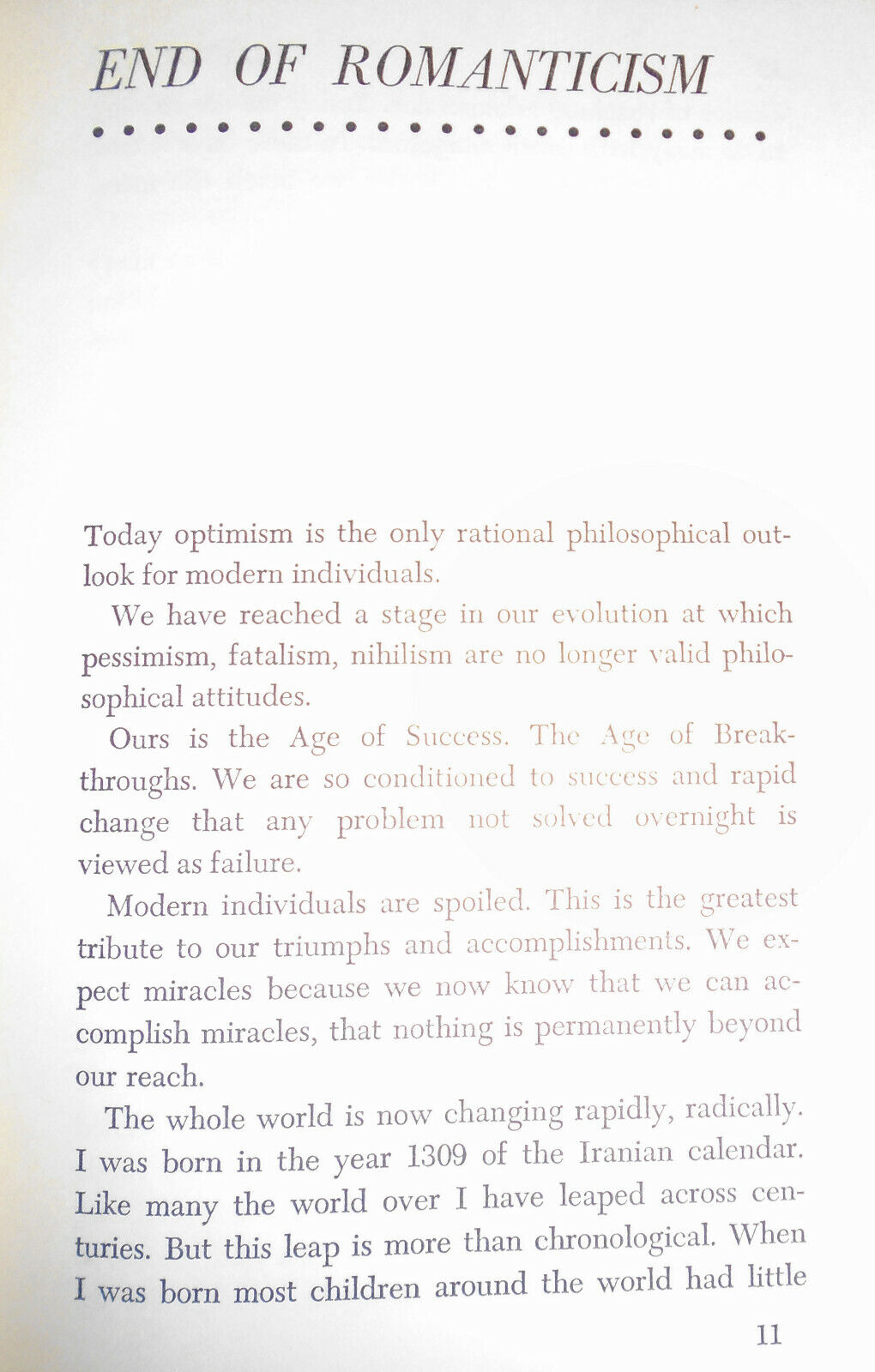 Optimism One : the emerging radicalism, F. M. Esfandiary SIGNED 1st Edition 1970