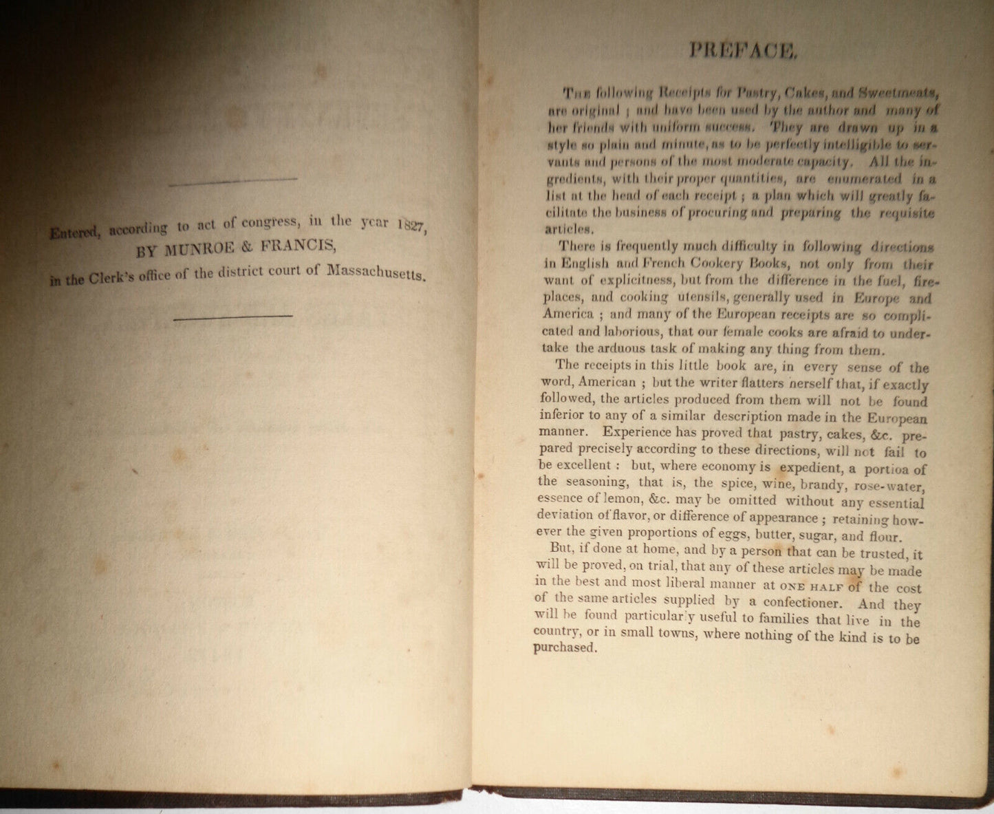 1847 Miss Leslie's Seventy-five Receipts, for pastry, cakes, and sweetmeats