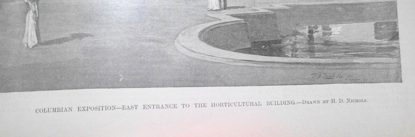 1893 Columbian Exposition - East Entrance to the Horticultural Building.