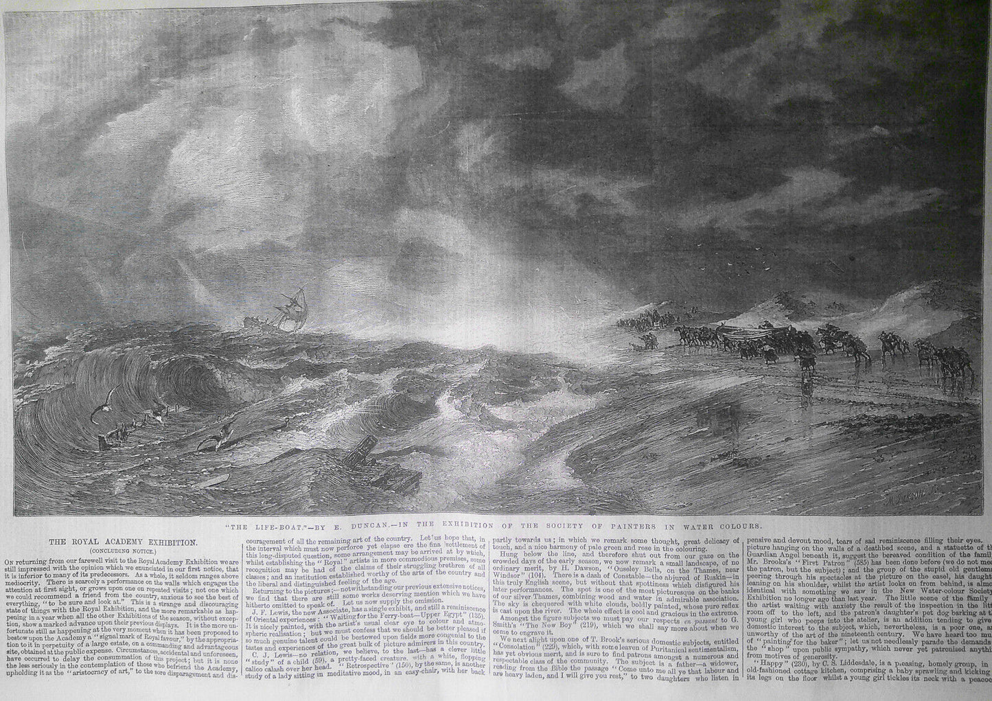 Illustrated London News July 23, 1859. Notre Dame Cathedral Restored. Cattle etc
