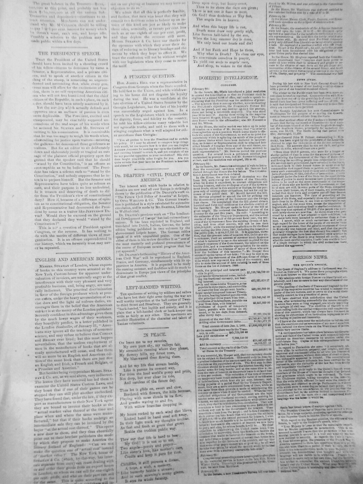 Harper's Weekly March 10, 1866 -  Fireworks for Washington's birthday; Oil fires