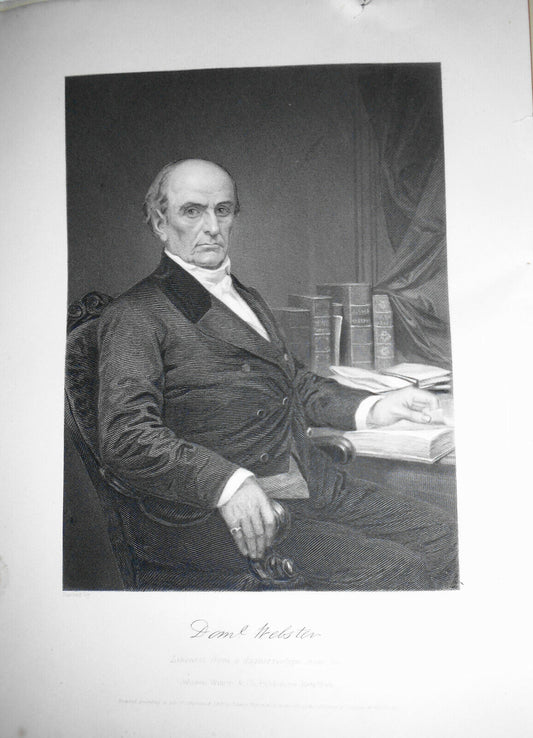 Daniel Webster - steel engraving - 1876 - Duyckinck Internationale Gallerie