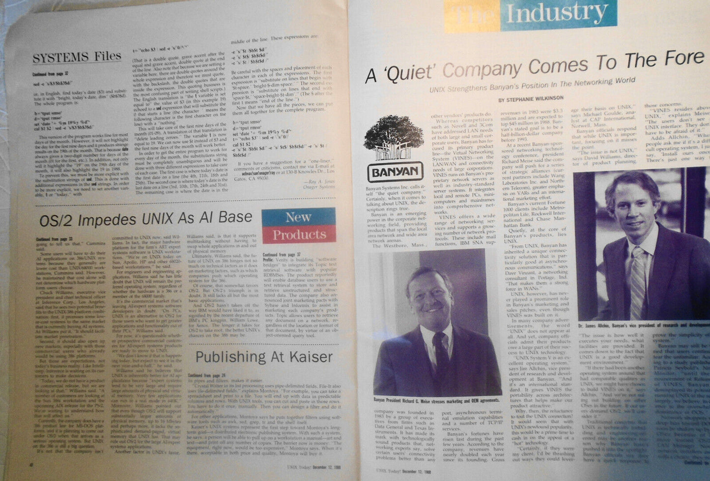 UNIX Today, December 12, 1988. The newspaper for the UNIX user community