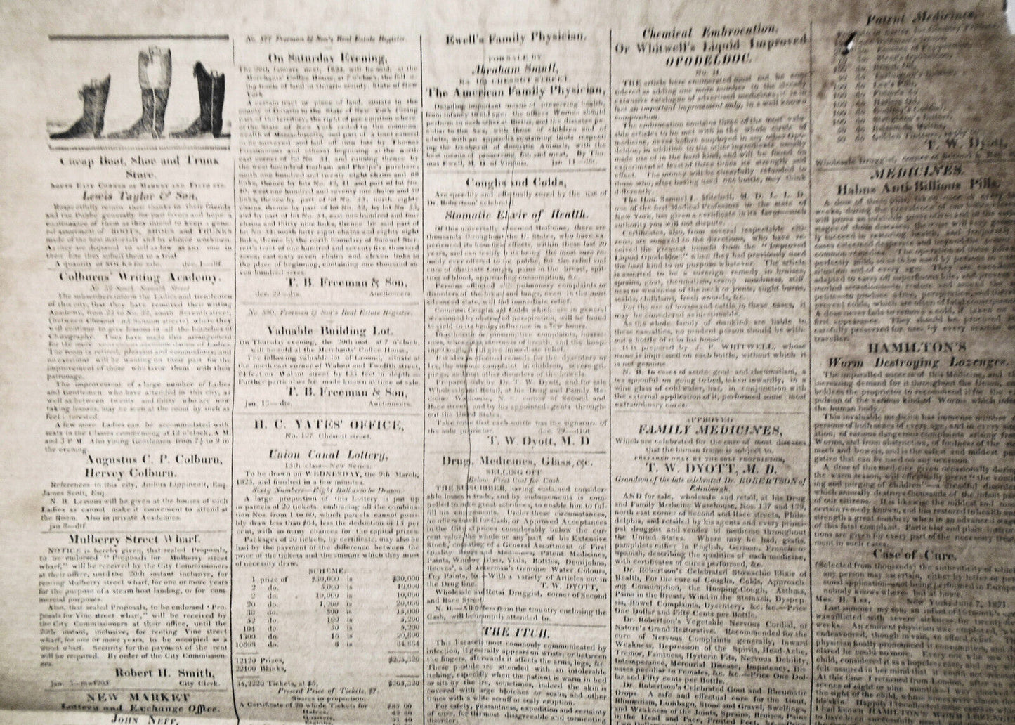 The Democratic Press,  January 18, 1825. Coal supply; Jefferson's 36 ballots etc