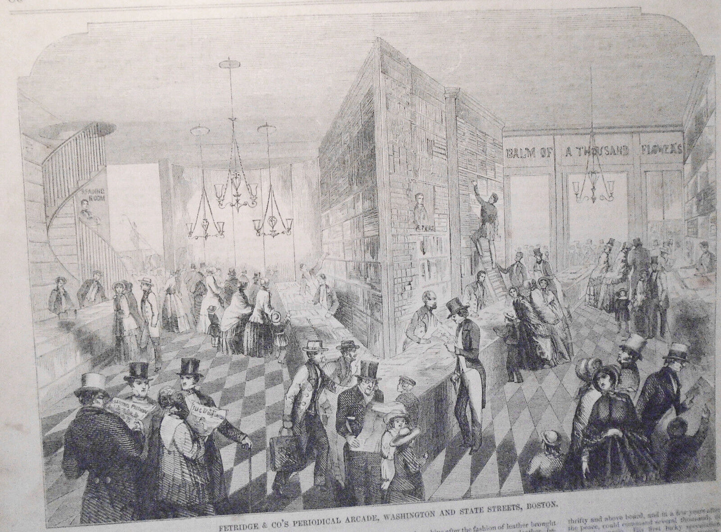 Fetridge & Co. Periodical Arcade, Boston + Lord Timothy Dexter - Gleason's 1850s