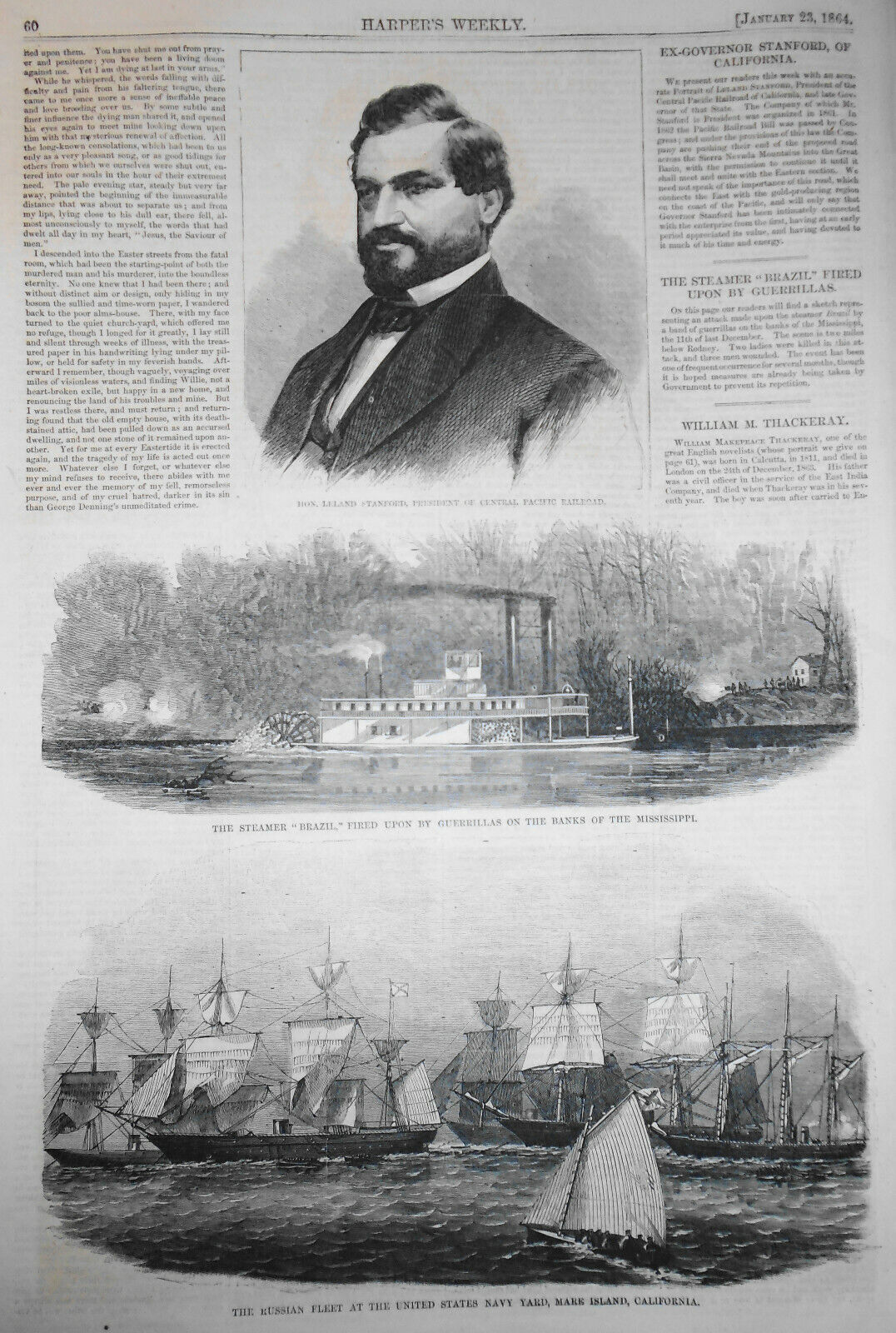 Colored Troops Liberating Slaves, in Harper's Weekly - Original issue 1/23/1864
