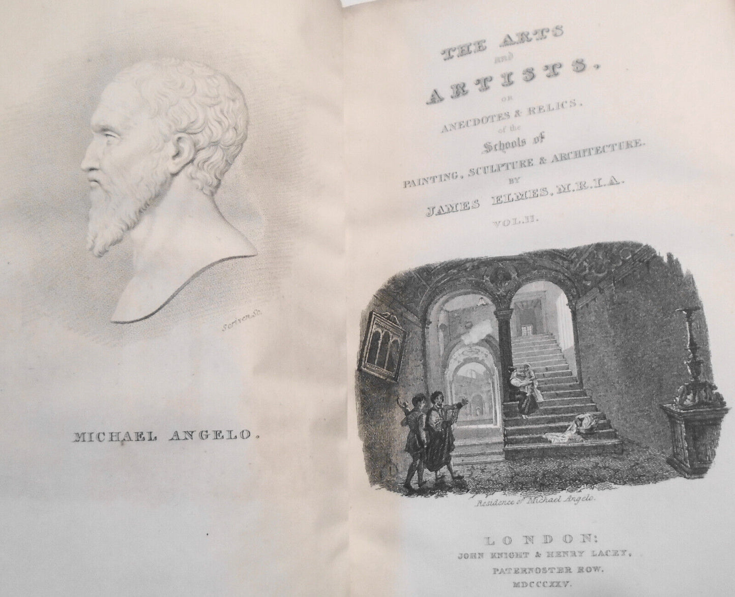 1825 The arts and artists ; or anecdotes & relics, by James Elmes - 3 vols, 1825