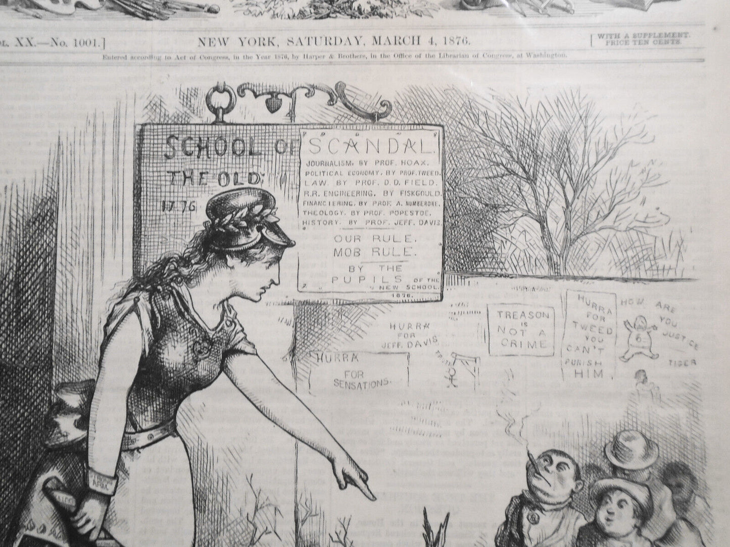 February 22, 1876. Chorus of rising patriots (?). "We can not tell a lie! - Nast