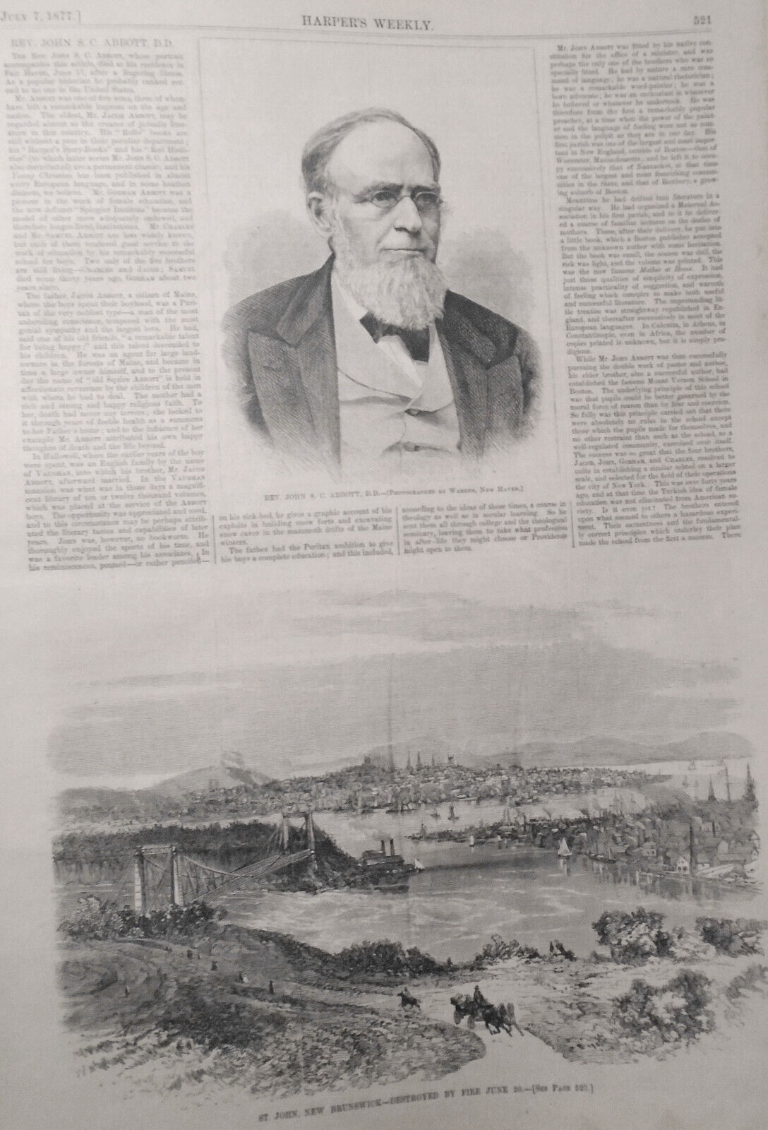 Harper's Weekly July 7, 1877 - Manhattan Abattoir; Foully Murdered; Russia Turk