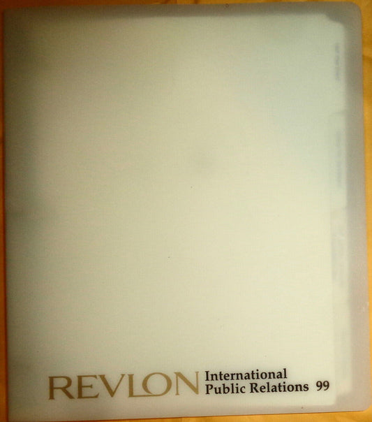 Revlon International Public Relations 99 Manual - Cindy Crawford, with slides