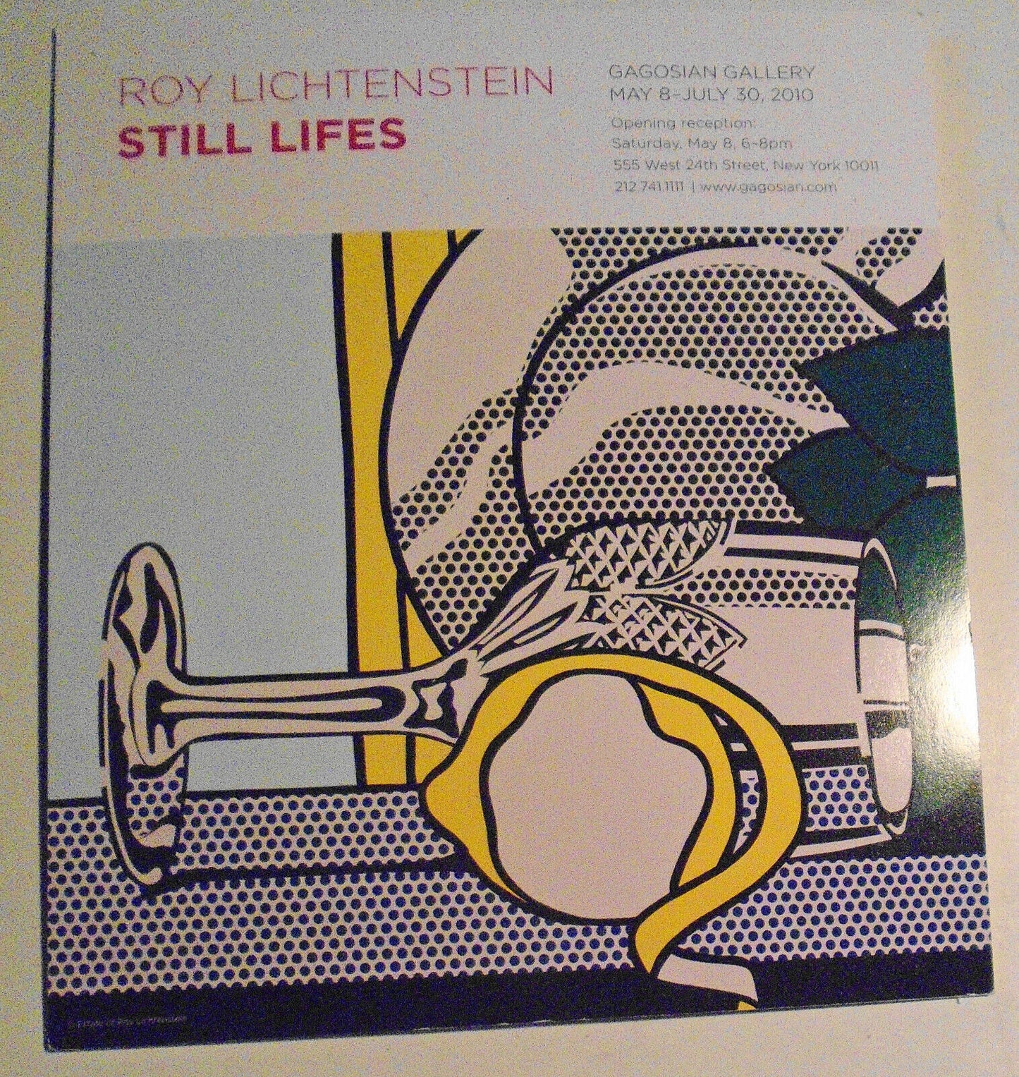 Roy Lichtenstein - Opening Reception Invitation Card - Gagosian New York 2010