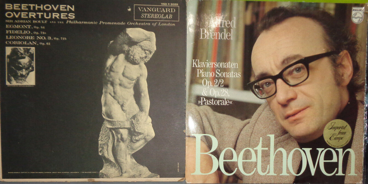 12 Beethoven LPs : Wuhrer, Brendel, Steinberg, Bohm, Szell, Kempff, Ashkenazy...