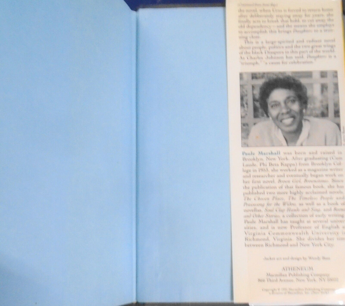 [Caribbean American] Paule Marshall, DAUGHTERS. Signed First edition, 1991. HC