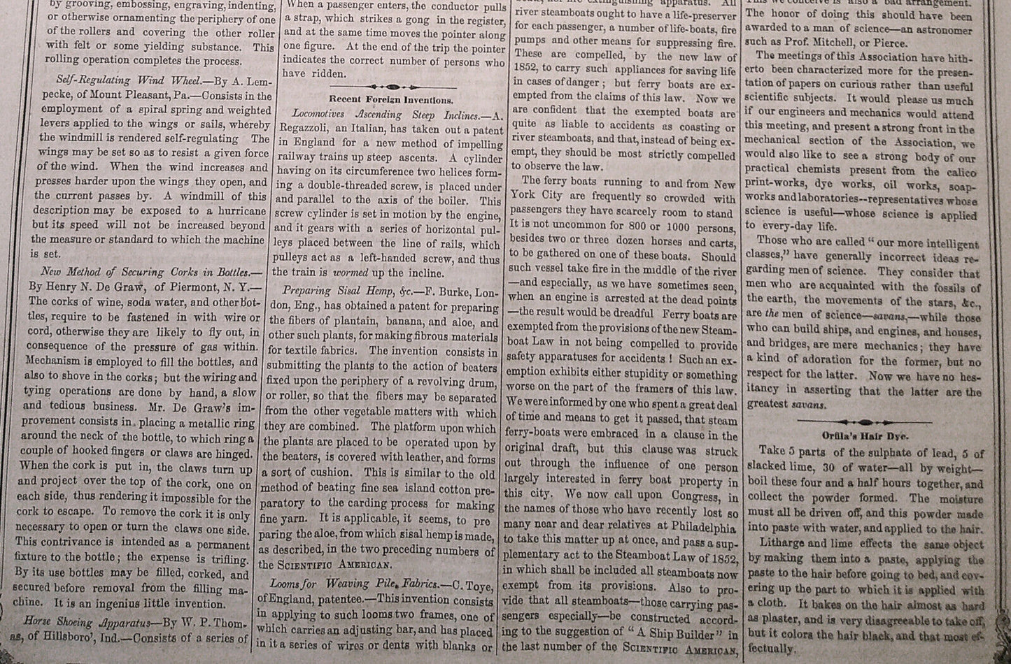 Scientific American, March 29, 1856. Stereoscopic books; Daguerreotype Pictures