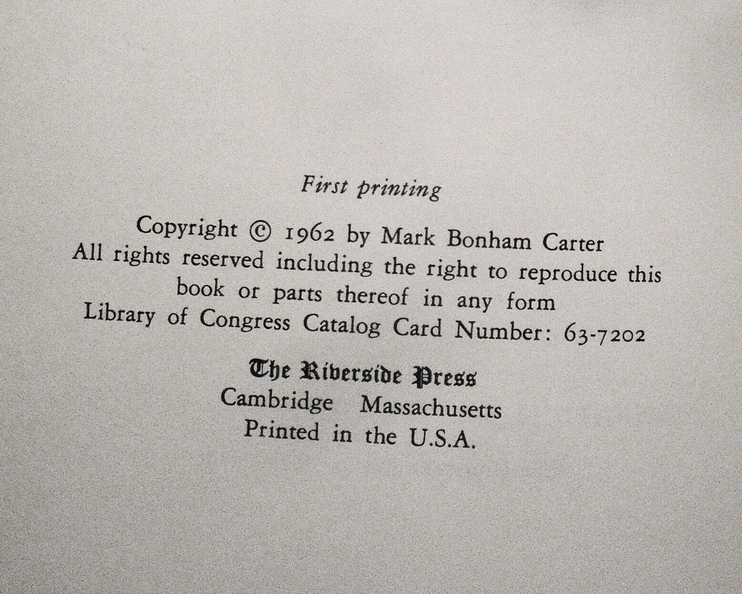 The Autobiography of Margot Asquith. First edition, 1963. Hardcover/DJ.