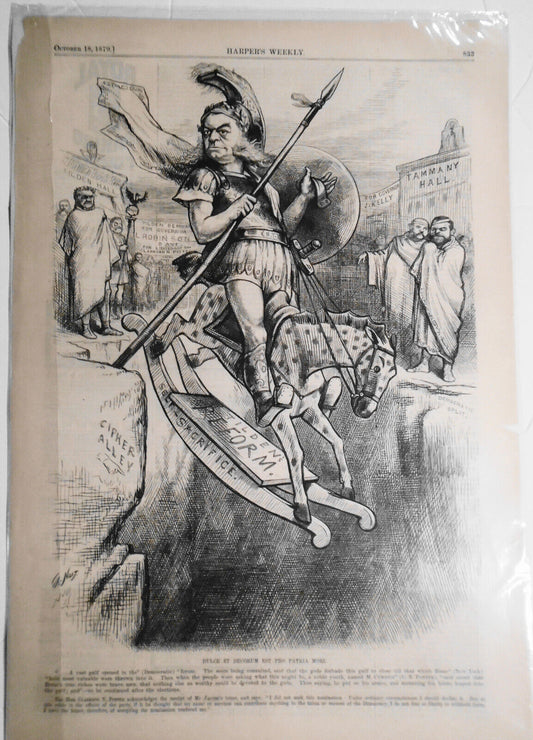 Dulce et decorum est pro patria mori, by Thomas Nast.  Harper's Weekly, 1879