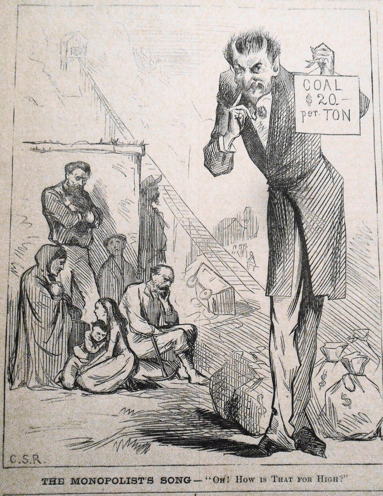 The Monopolist's Song. Oh! How is that for high? Harper's Weekly, March 11, 1871