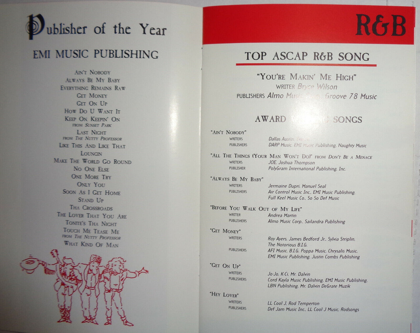 1997 ASCAP Rhythm & Soul Music Awards 10th Anniversary - Souvenir Program