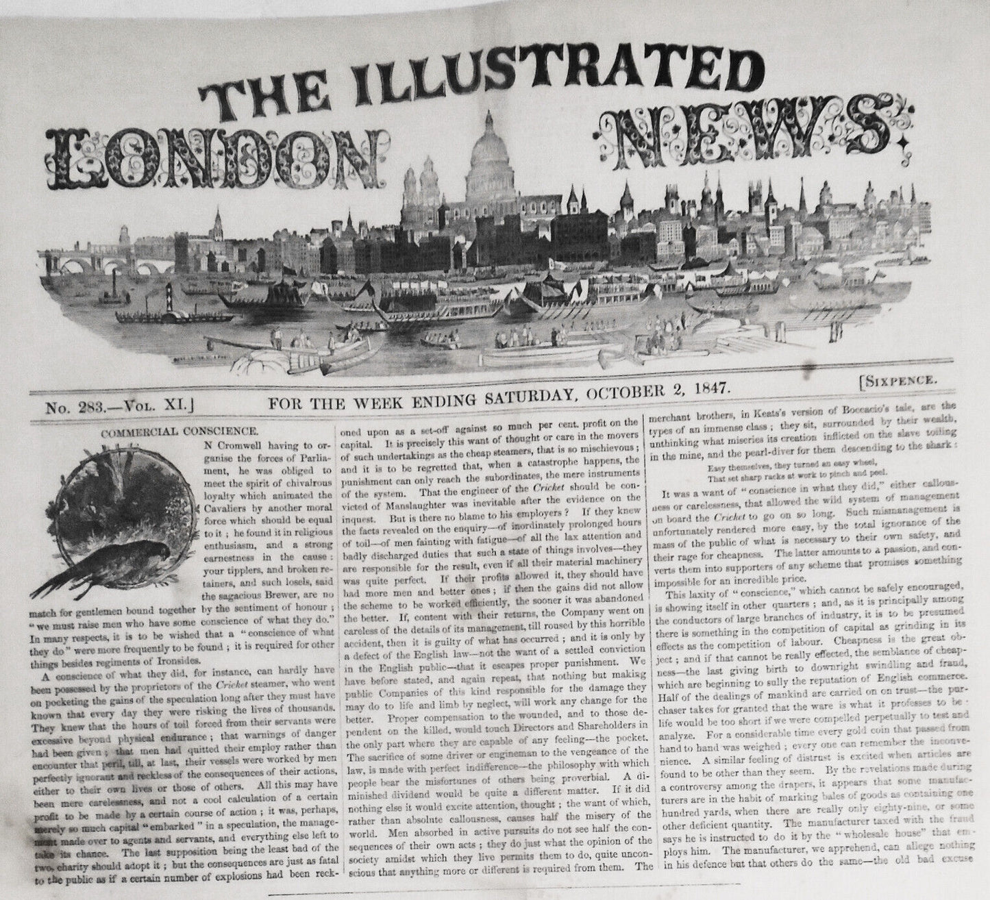 Illustrated London News, October 2, 1847 - Original complete issue