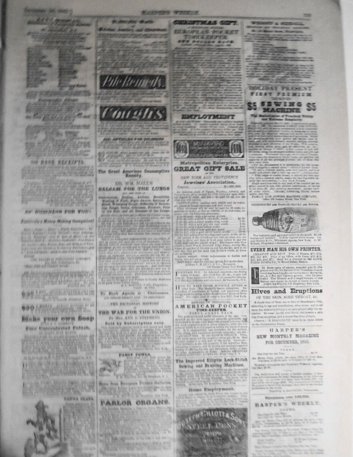 The reverie of the used-up  "fernandy" -- Harper's Weekly December 16, 1865