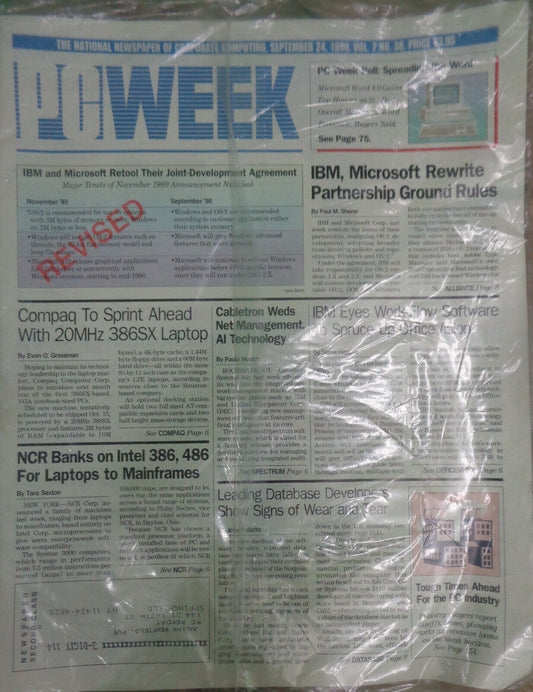 PC Week, September 24, 1990. New, sealed.