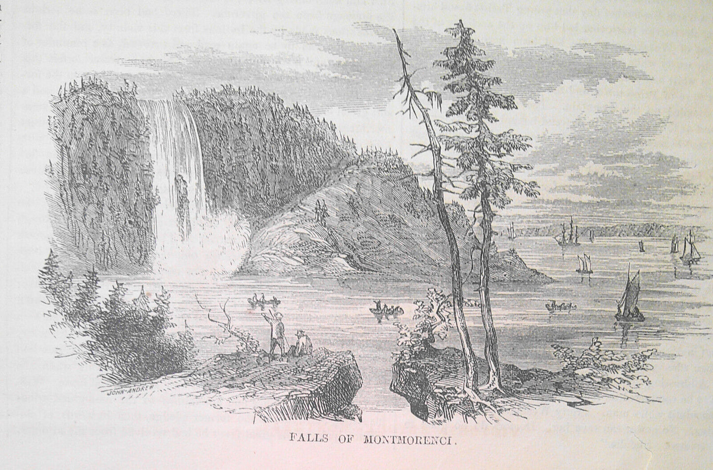 A Trip to Canada - Story & 8 Prints - Ballou's Pictorial, June 6, 1857. Original