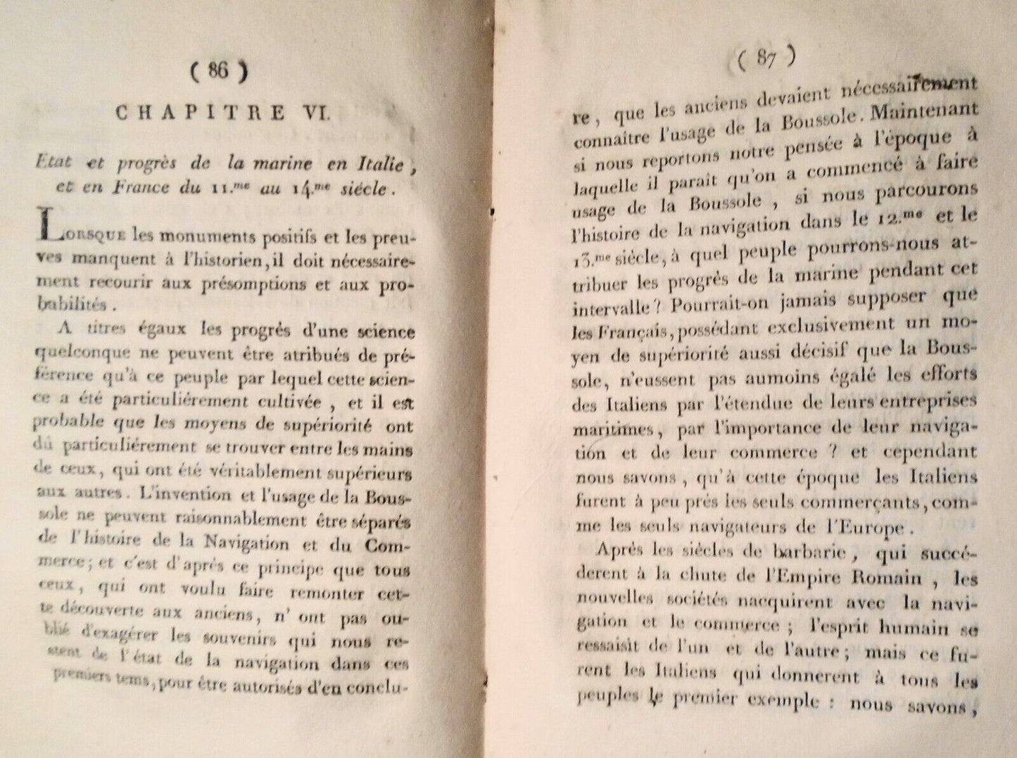 1808 [Compasses] De l'Invention de la boussole nautique, by Flaminius Venanson.