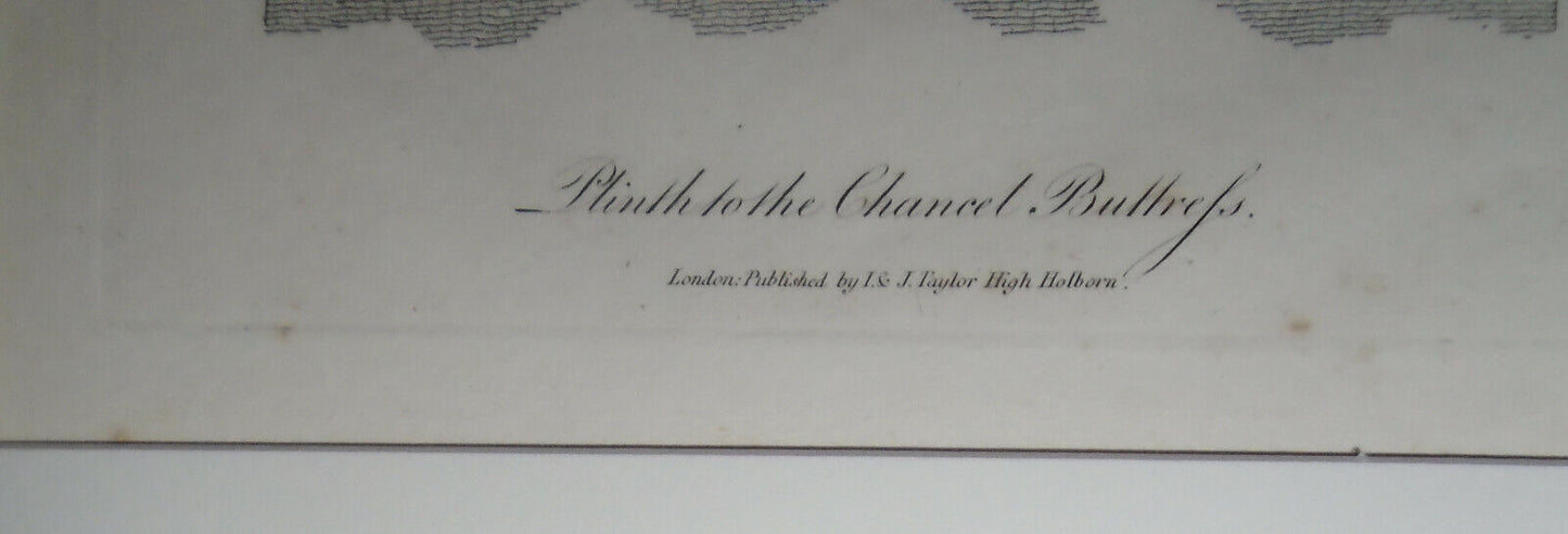1796 - Plinth to the Chancel Buttress -  from the parish church of Lavenham