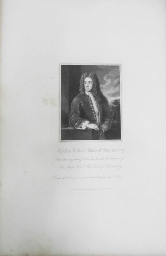 1834 Charles Talbot,  - original engraving from Lodge's Portraits. 17x11 inches