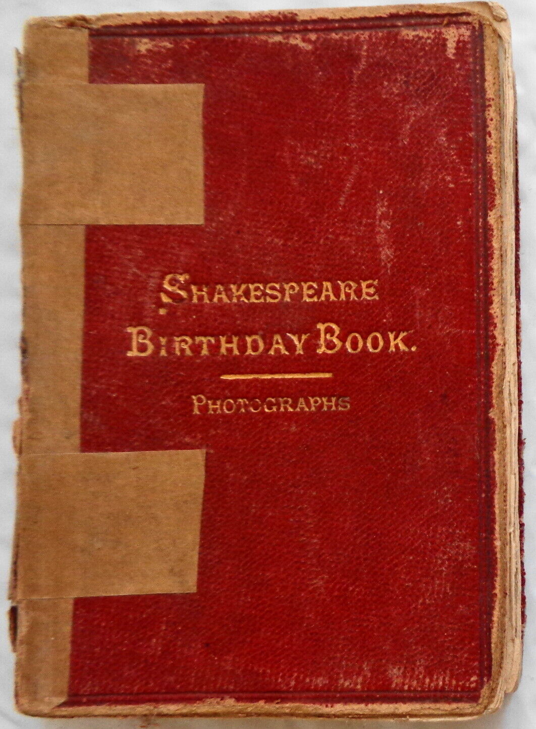 1881 Shakespeare Birthday Book by Mary Dunbar - with 13 Tipped-in albumen photos