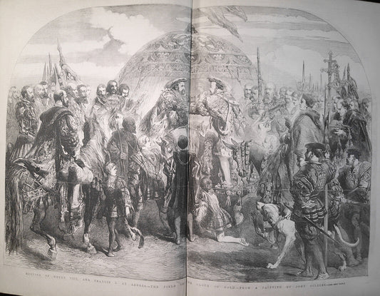 Meeting of Henry VIII and Francis I. at Ardres - Illustrated London News, 1855.