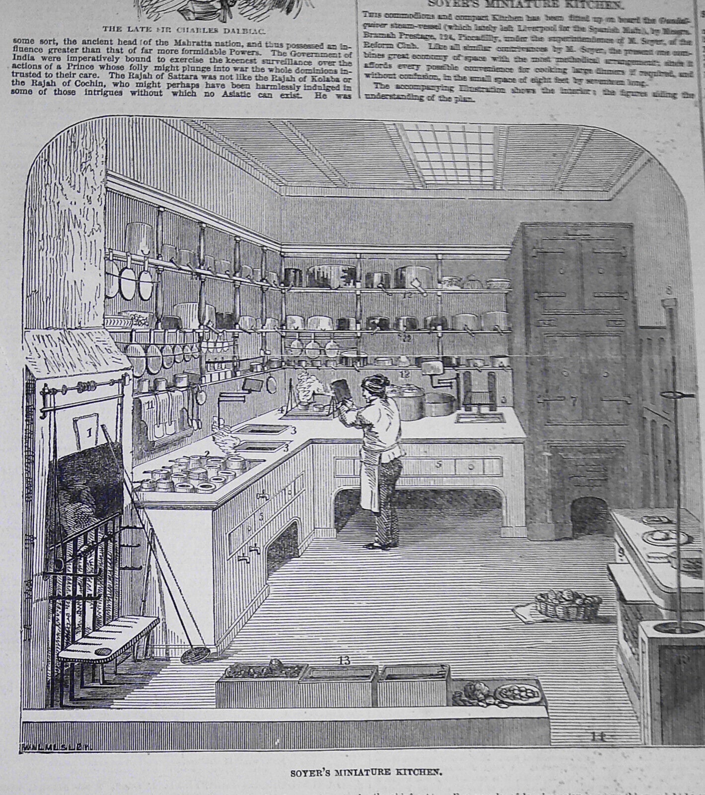 Soyer's Miniature Kitchen - Illustrated London News, December 18, 1847