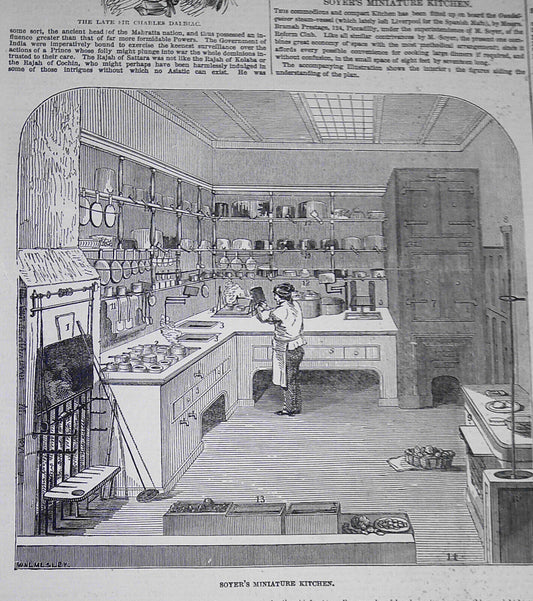 Soyer's Miniature Kitchen - Illustrated London News, December 18, 1847
