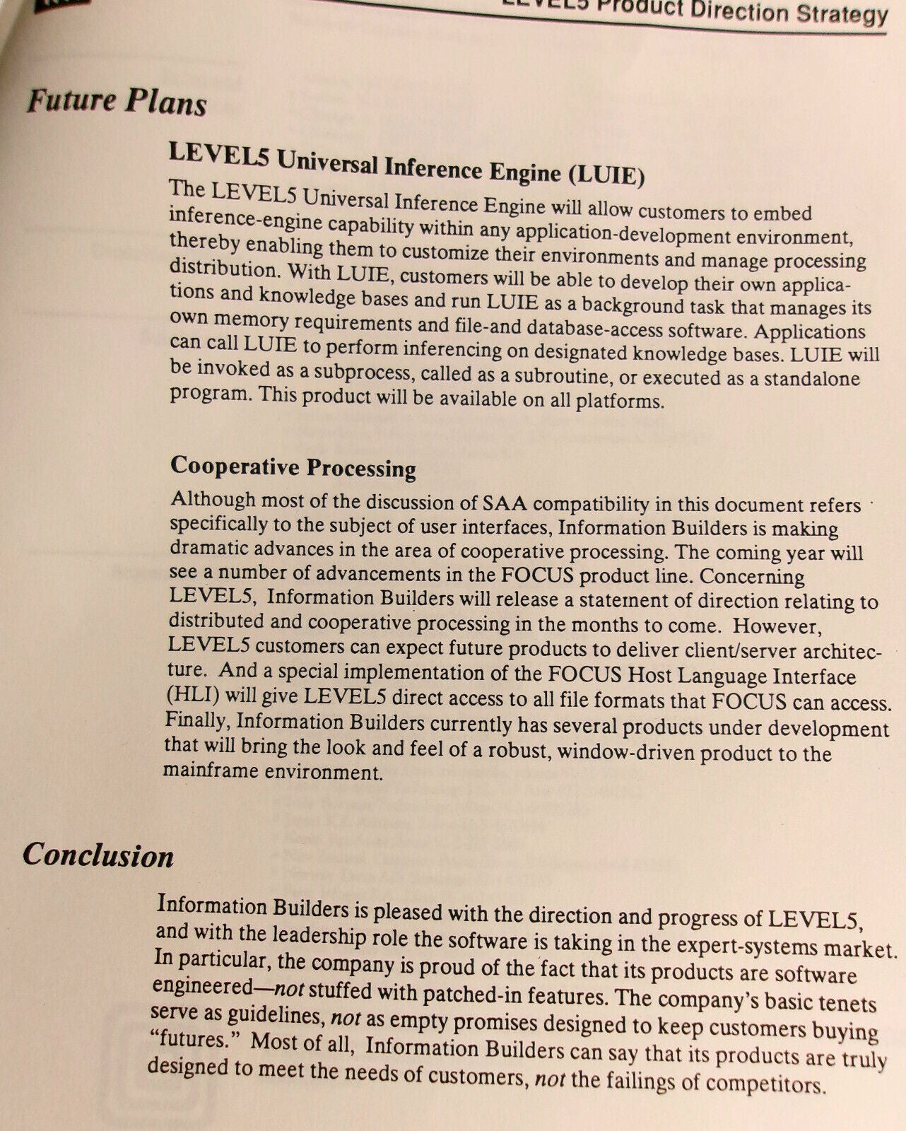 [Artificial Intelligence] Level5 Expert System Promo literature & Strategy, 1989