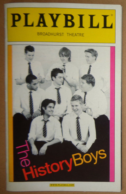 THE HISTORY BOYS - PLAYBILL - OPENING NIGHT: APRIL 23, 2006