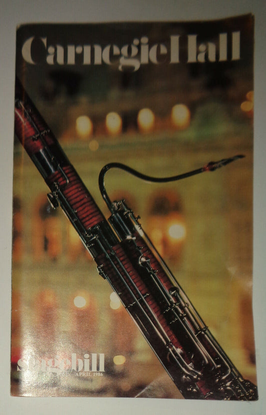 BOSTON SYMPHONY ORCHESTRA - STAGEBILL APRIL 1986 - KATHLEEN BATTLE, SEIJI OZAWA