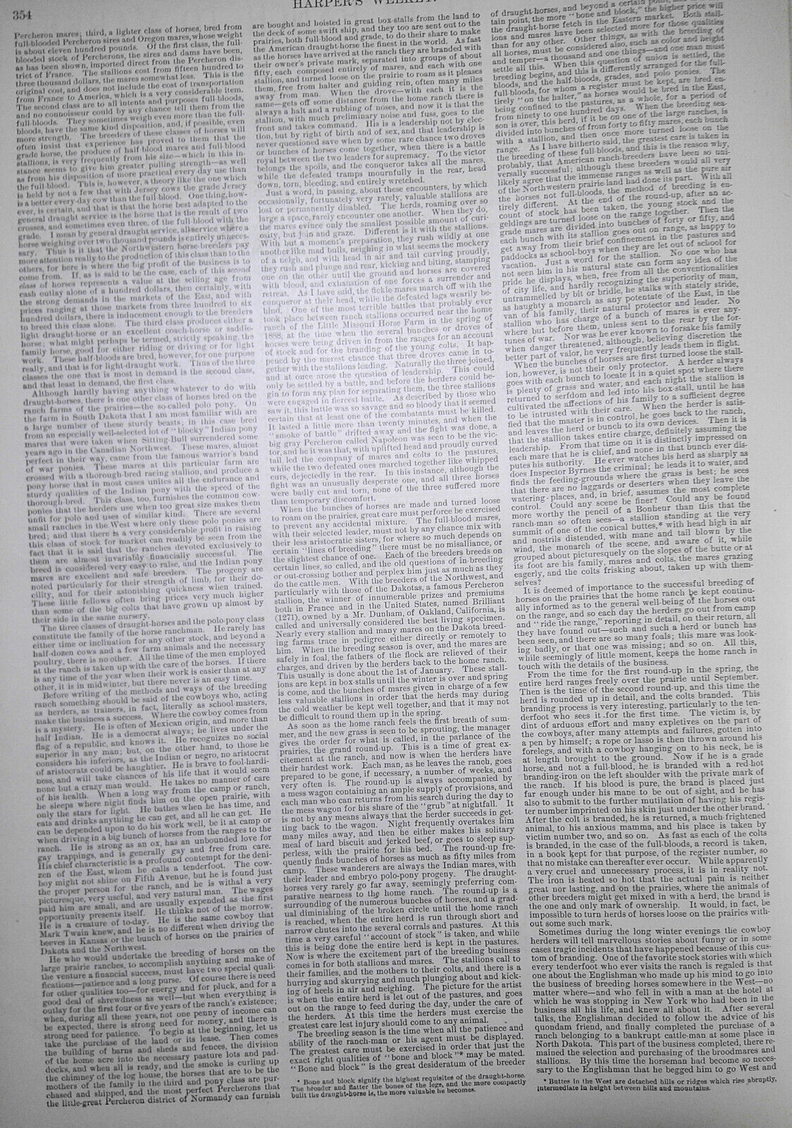 Harper's Weekly May 9, 1891. The Horse from ranch to market; Carnegie Hall; etc