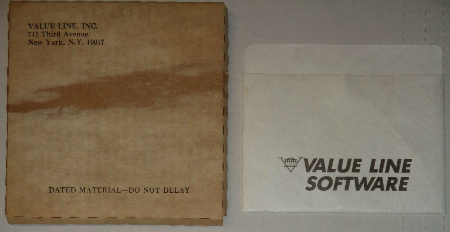 Value / Screen Demonstration Software 1981 Apple Program Disk, from Value Line