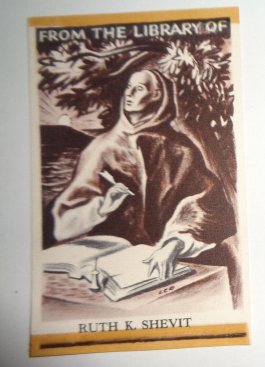 Ruth K. Shevit, Ex Libris Bookplate
