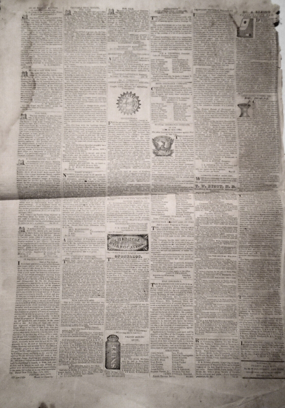 Commercial Advertiser, January 5, 1825 - Governor DeWitt Clinton's copy